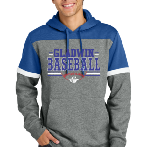 Royal and White Stripe Hoodie Gladwin Baseball with Stripes