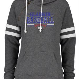 Varsity Pullover Hoodie with Gladwin Baseball with Stripes