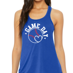 Flowy Racer Back Tank with Baseball Gameday