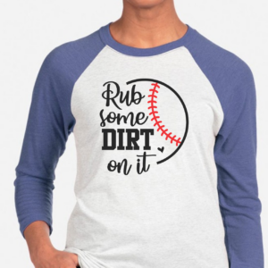 Raglan Tee with Baseball Rub Dirt