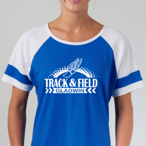 Royal and White Color Block Tee with Track and Shoe