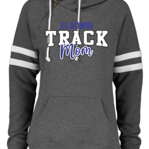 Varsity Pullover Hoodie with Gladwin Track Mom