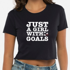 Women's Festive Crop top with Girl with Goals