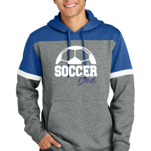 Royal and White Stripe Hoodie Gladwin Soccer Dad