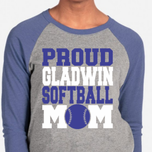 Proud Softball Mom Raglan Tee