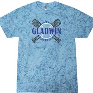 Color Rush Tee with Gladwin Softball Double bat