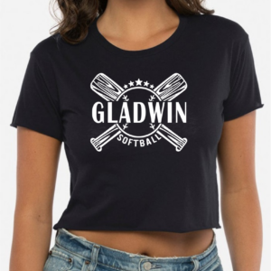Women's Festive Crop top with Gladwin Softball (2 Designs)