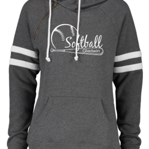 Varsity Pullover Hoodie with Softball Bat