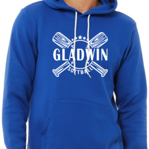 Bella Hoodie with Gladwin Softball Double Bat