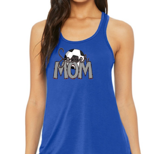 Flowy Racer Back Tank with Soccer Mom Cheetah